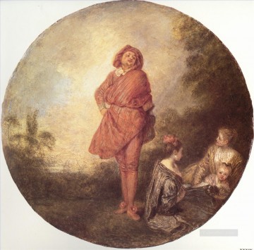 LOrgueilleux Jean Antoine Watteau classic Rococo Oil Paintings
